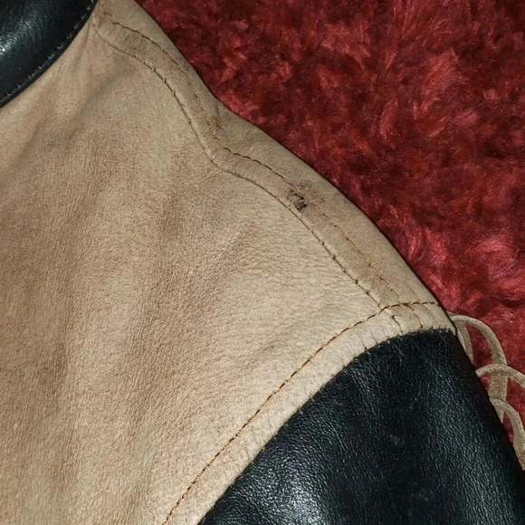 Hot Leathers Black Suede 90s Y2K Vintage Fringed Motorcycle Jacket - Picture 11 of 16